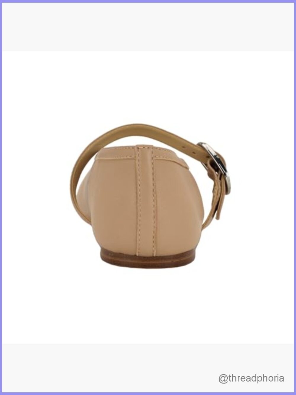 Almond Toe Mary Jane Flats with Buckle Strap - Picture 3 of 6
